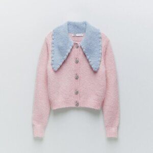 Zara Cardigan with Contrasting Collar